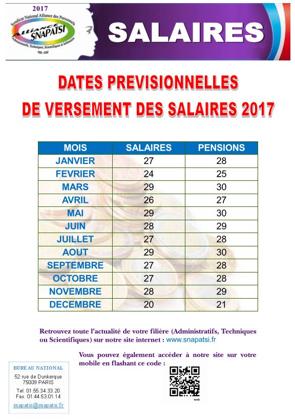 Salaires 2017