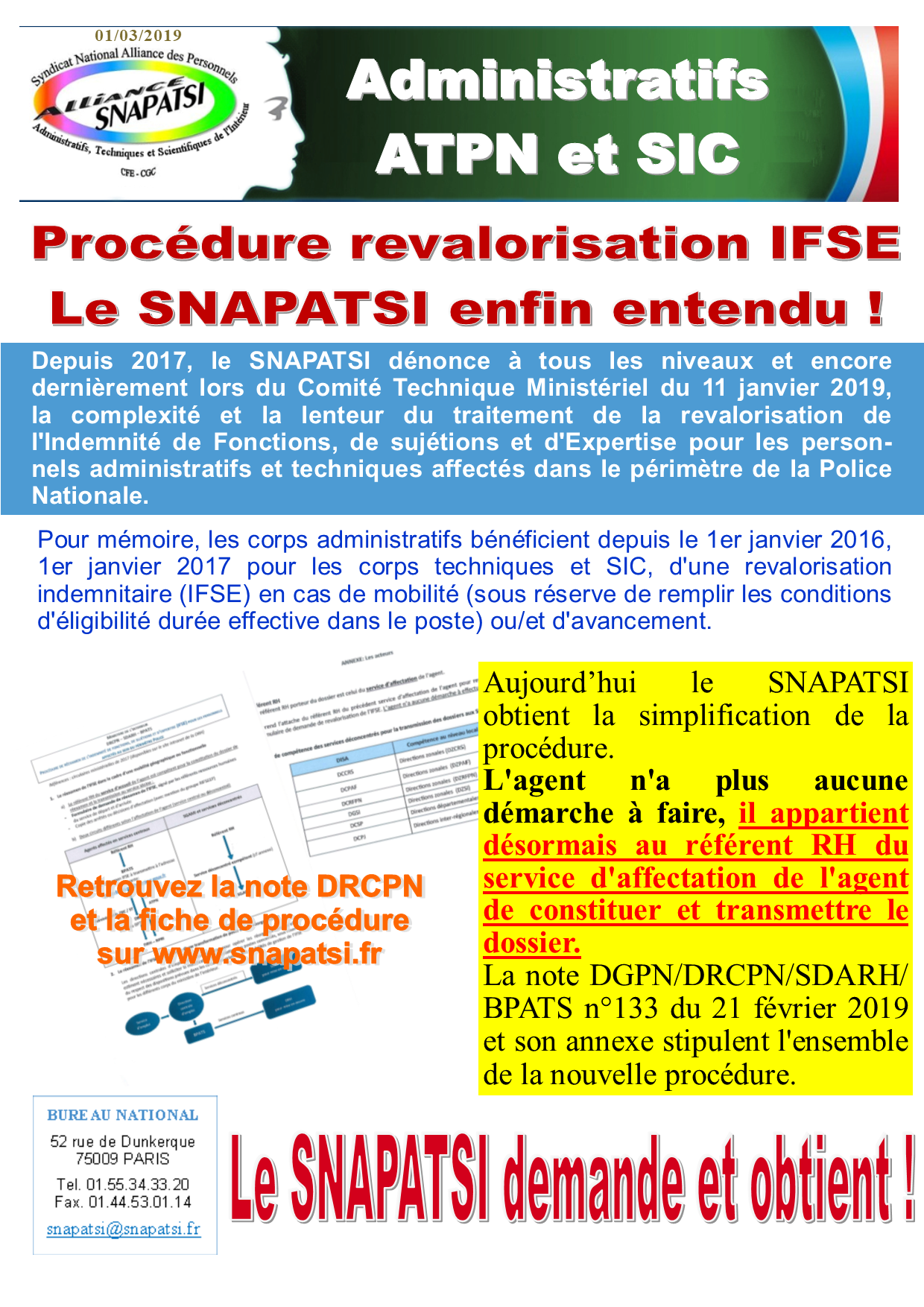 Nouvelle procedure IFSE