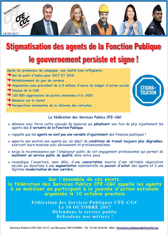 Action fonction publique 10 10 2017