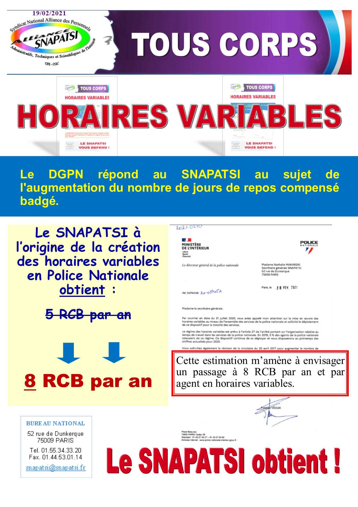 Tract horaires variables 19022021