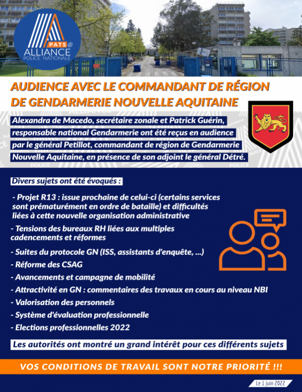 AUDIENCE COMMANDANT RGNA