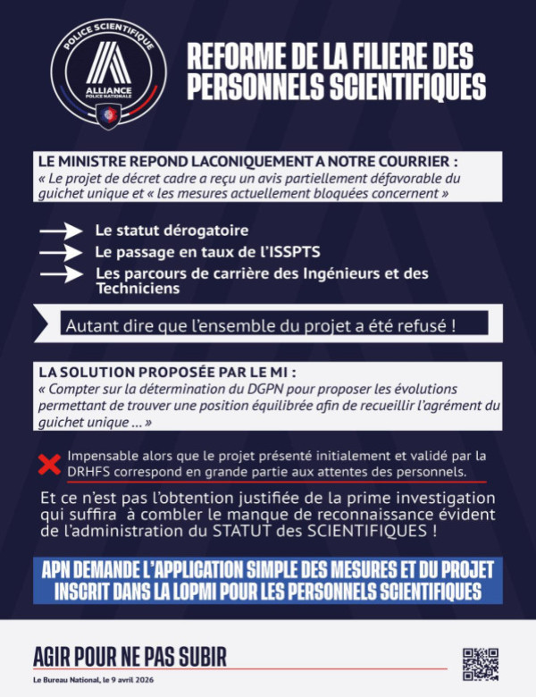 REFORME FILIERE PERSONNELS SCIENTIFIQUES