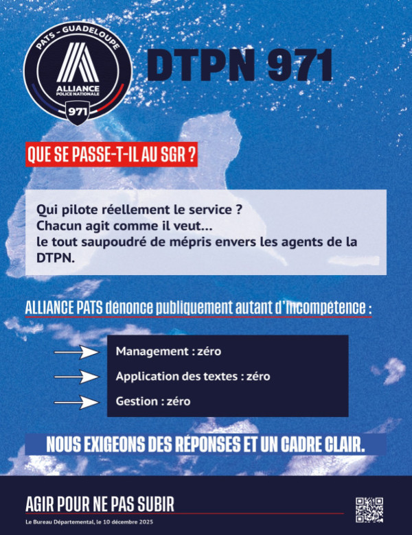 DTPN 971 QUE SE PASSE T IL AU SGR ?