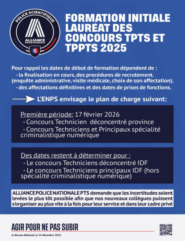 SCIENTIFIQUES FORMATION INITIALE LAUREATS CONCOURS