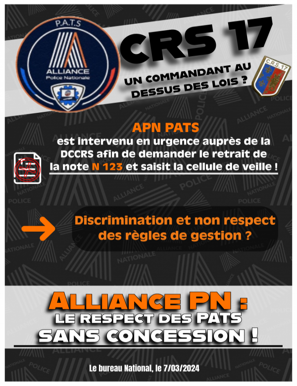 CRS 17: Un commandant au dessus des lois ?