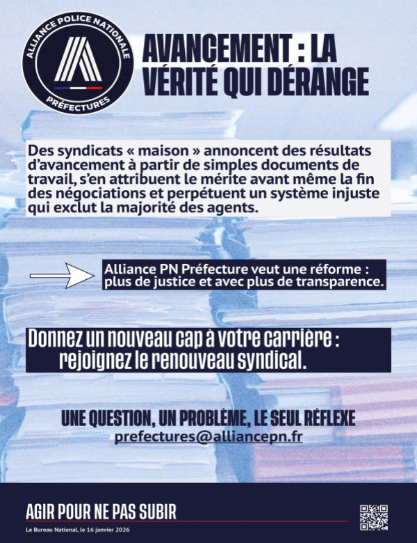 PREFECTURE : AVANCEMENTS LA VERITE QUI DERANGE
